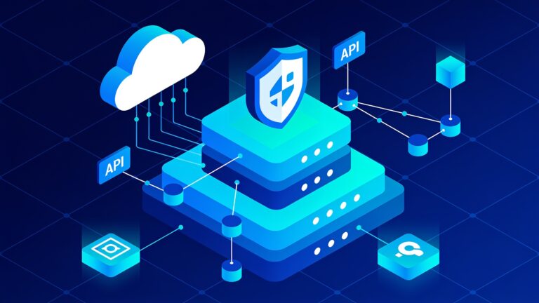 Security architecture blueprint with cloud infrastructure and network protection