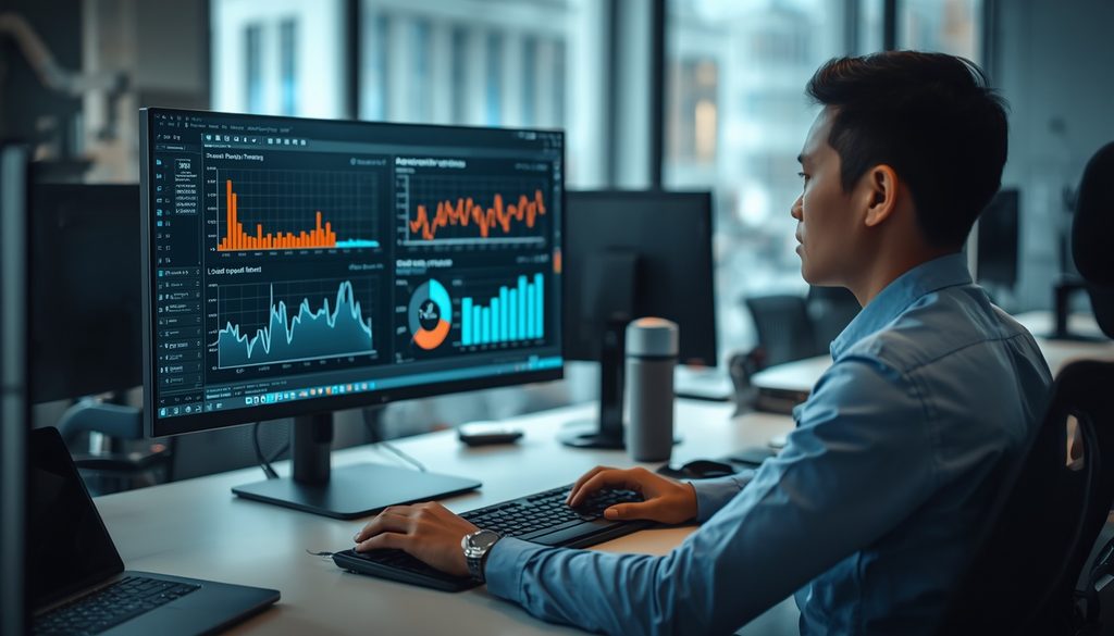 Performance tester evaluating application speed and stability