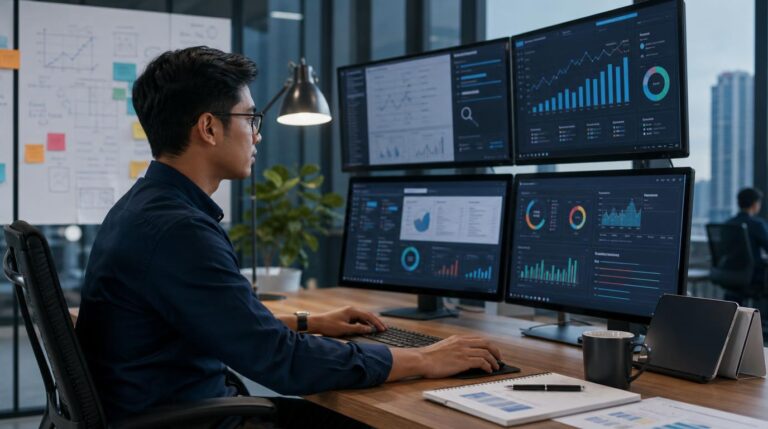 SEO specialist optimizing website performance and search visibility