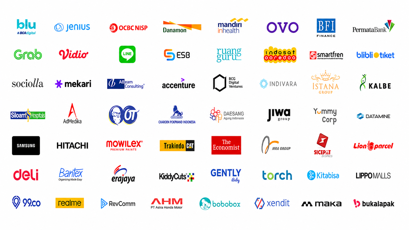 Logos of companies that have trusted Geekhunter